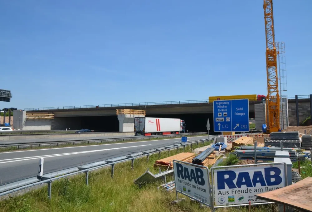 Behelfsbrückenneubau Rampe A73 über die BAB A3 – AK Erlangen