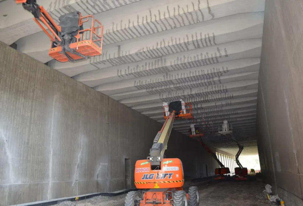 Tunnelsanierung auf der Autobahn BAB A73 bei Unteroberndorf